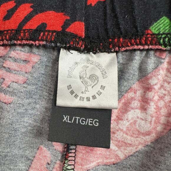 Srircha Hot Sauce Pajamas Mens Extra Large Black Red AOP Lounge Pants FLAW - Picture 10 of 13